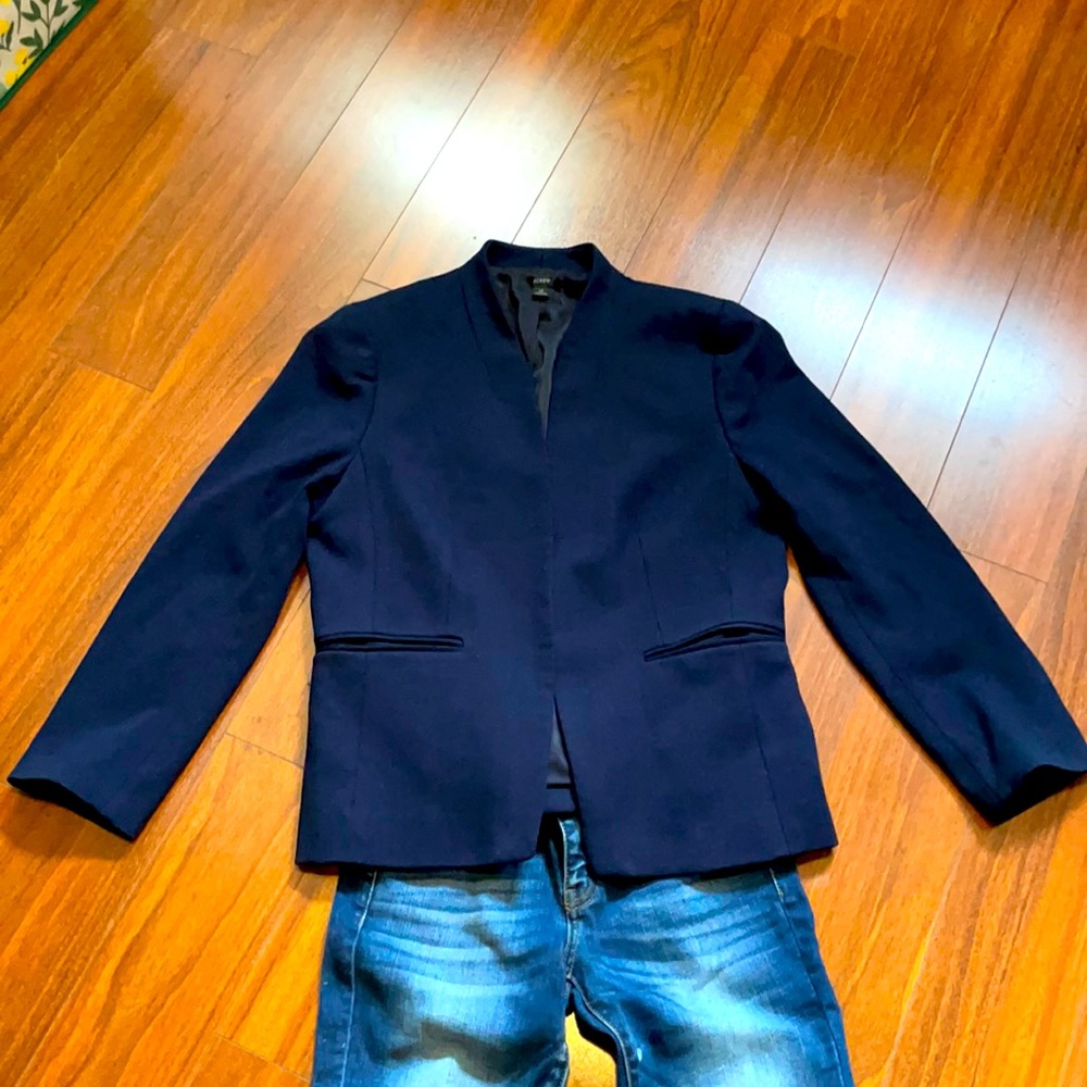 JCrew navy going out jacket